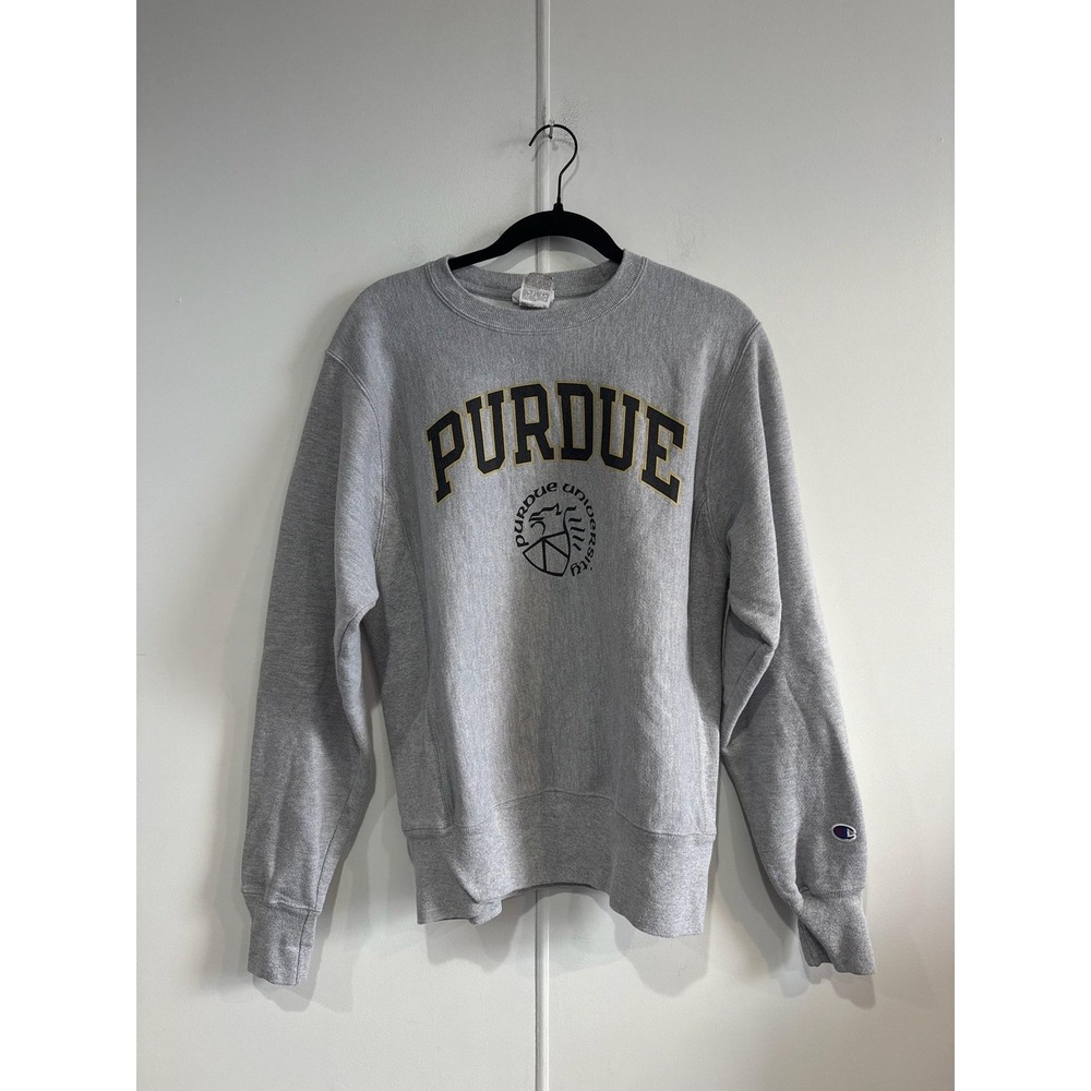 Purdue Boilermakers Sweatshirt Small Gray NCAA Basketball Champion Reverse Weave